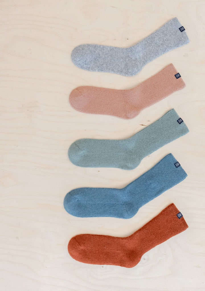 Men's Cashmere & Merino Socks in Stone Blue