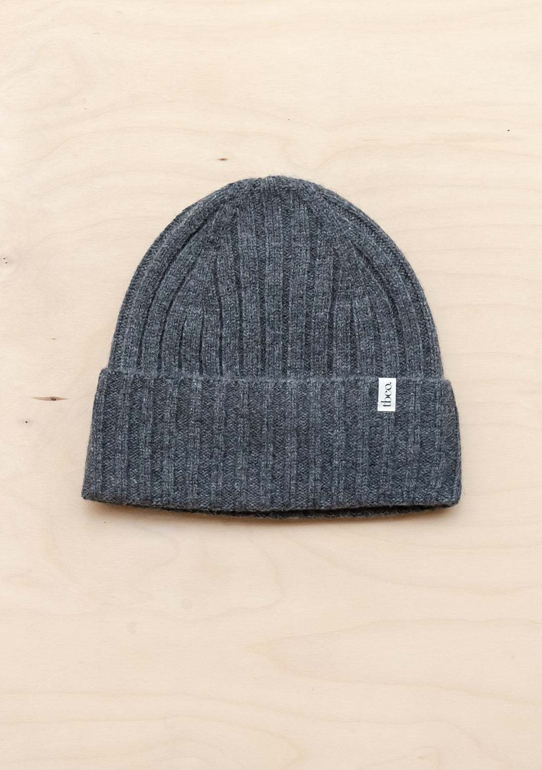 Cashmere & Merino Beanie in Charcoal Melange