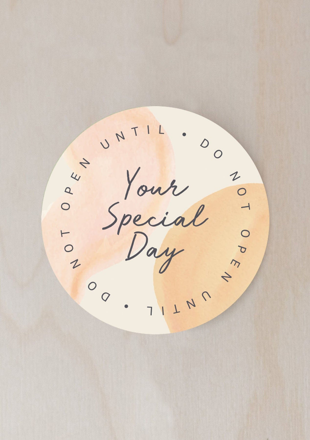 Do Not Open Until Your Special Day Sticker