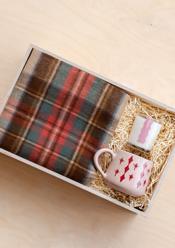 Coffret cadeau tartan prêt à l'emploi