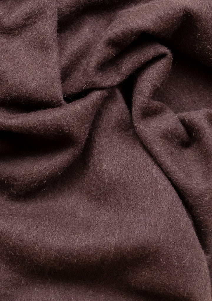 Men's Lambswool Oversized Scarf in Brown