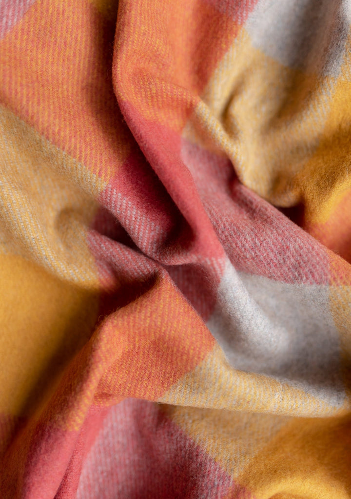 Sample Sale Recycled Wool Blanket in Honey Meadow Check