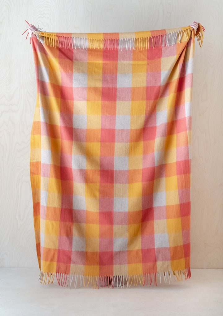 Sample Sale Recycled Wool Blanket in Honey Meadow Check