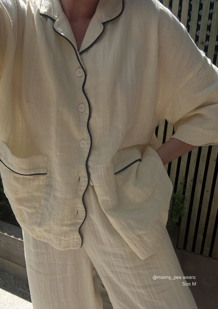 Cotton Pyjamas in Buttermilk