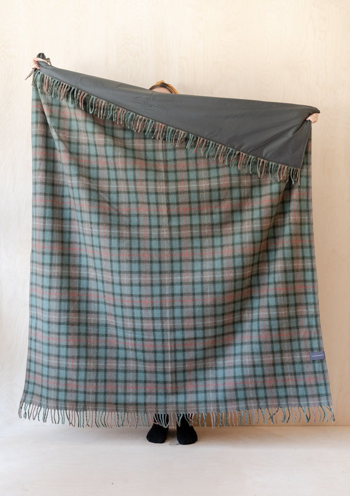 Recycled Wool Picnic Blanket in Fraser Hunting Weathered Tartan