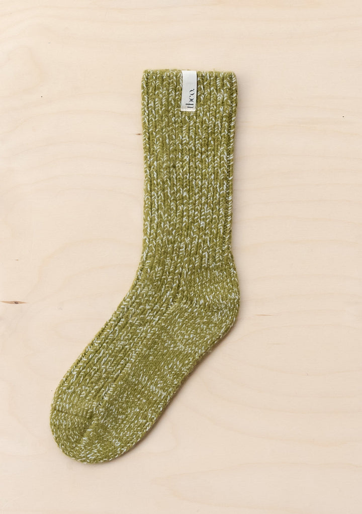 Herrensocken aus Kaschmir und Merinowolle in Olivfleck