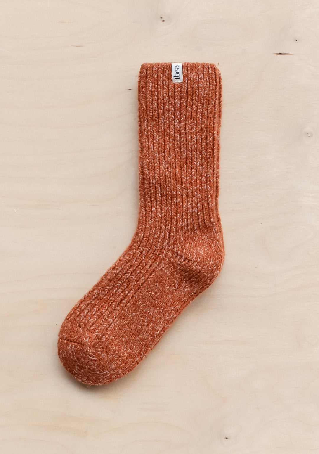 Socken aus Kaschmir und Merinowolle in Rostfleck