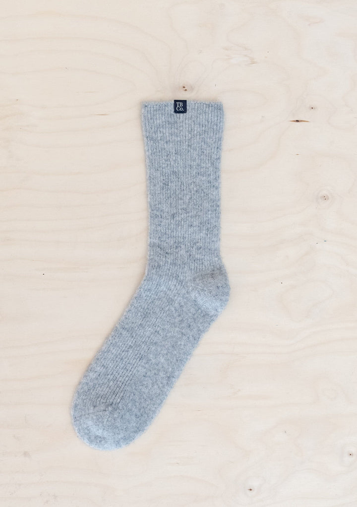 Men's Cashmere & Merino Socks in Grey Melange