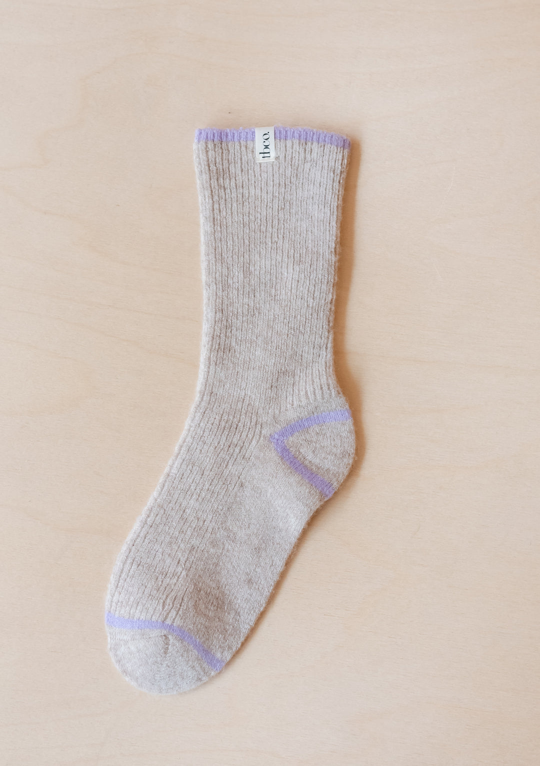 Socken mit Kaschmir- und Merinowolle in Haferflockenfarbe