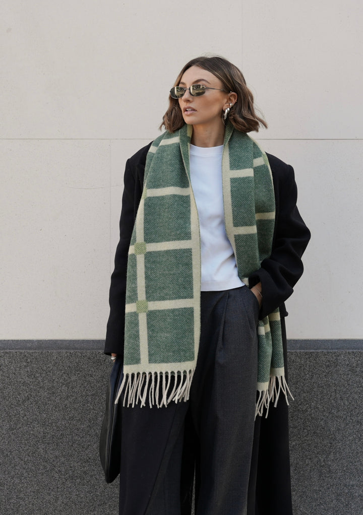 TBCo x Chloe Hayward Scarf in Evergreen Reversible