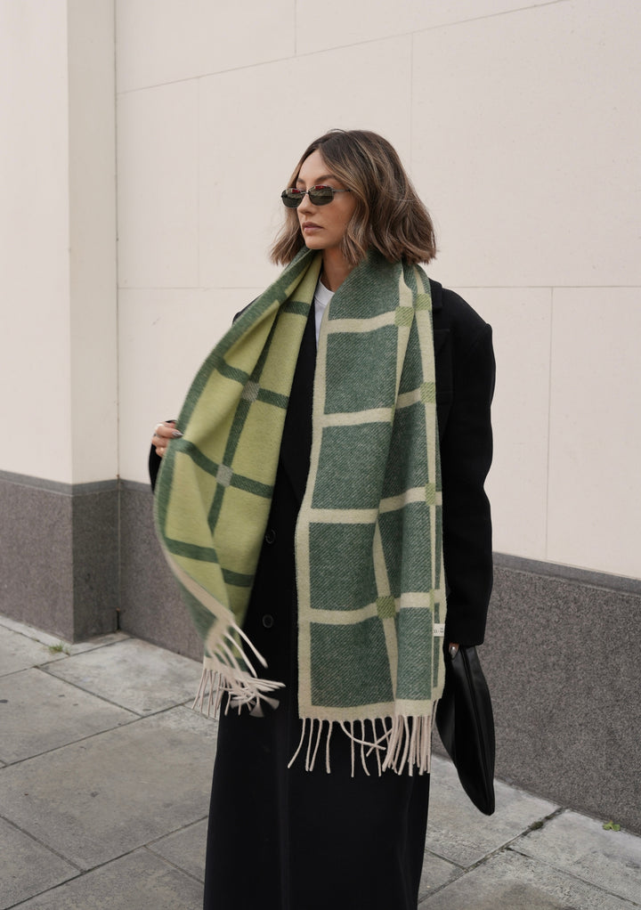 TBCo x Chloe Hayward Scarf in Evergreen Reversible