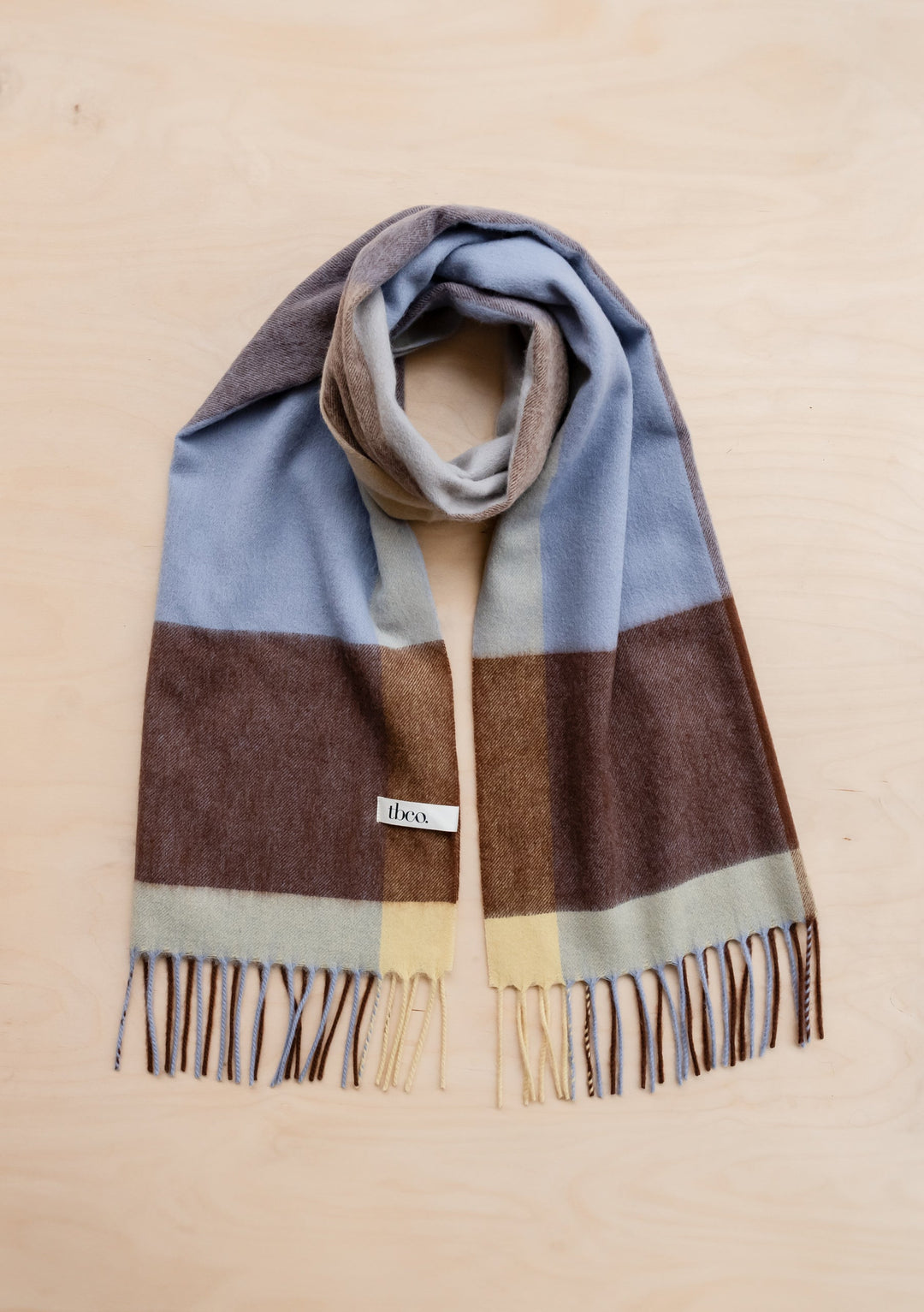 Sample Sale Lambswool Oversized Scarf in Lilac Edge Check