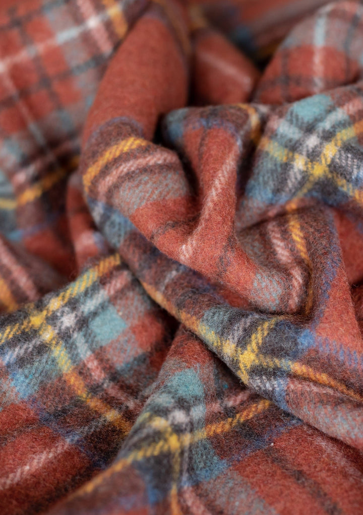 Recycled Wool Small Blanket in Stewart Royal Antique Tartan