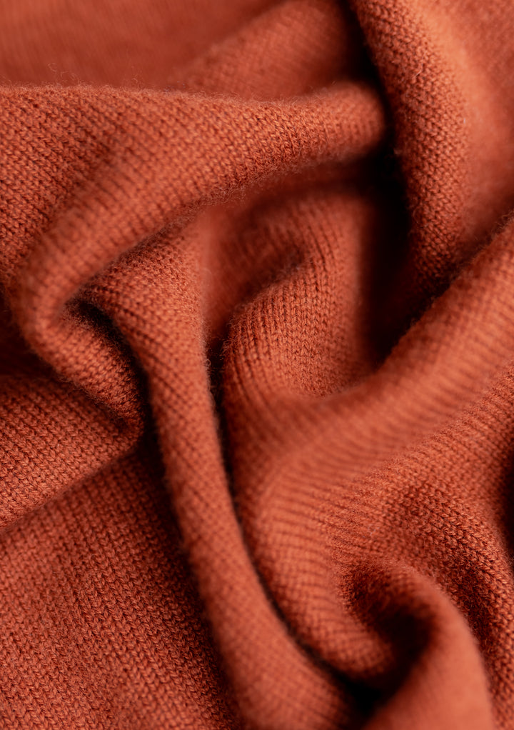 Merino Triangle Scarf in Rust