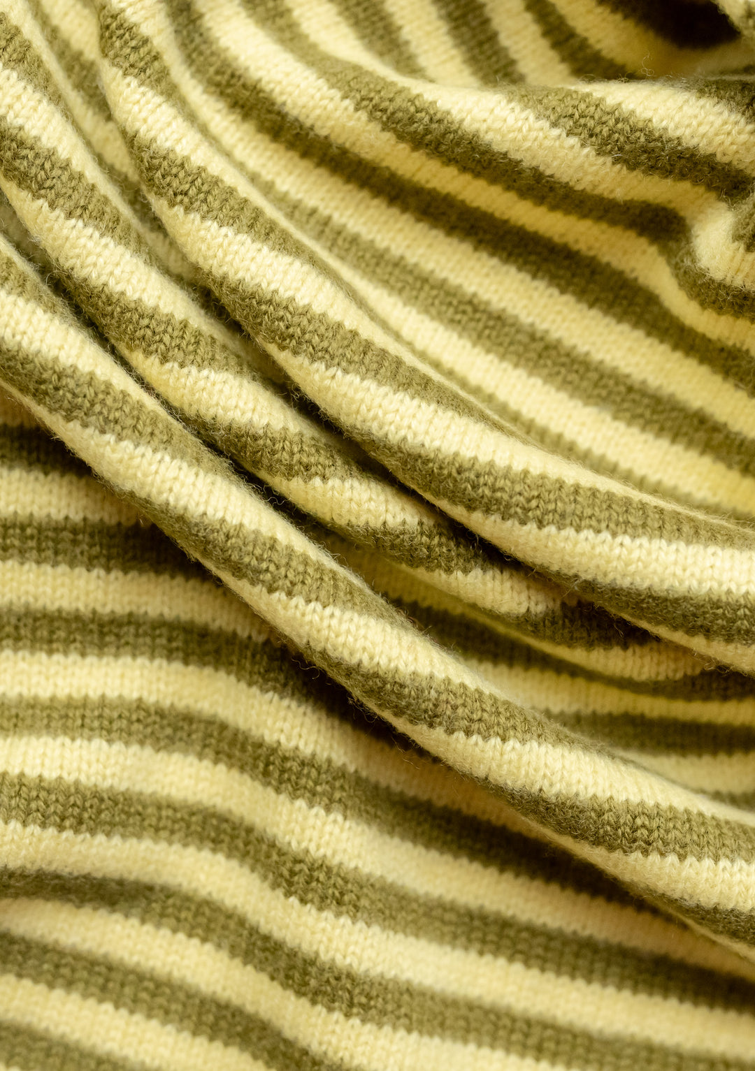 Merino Triangle Scarf in Pickle Stripe