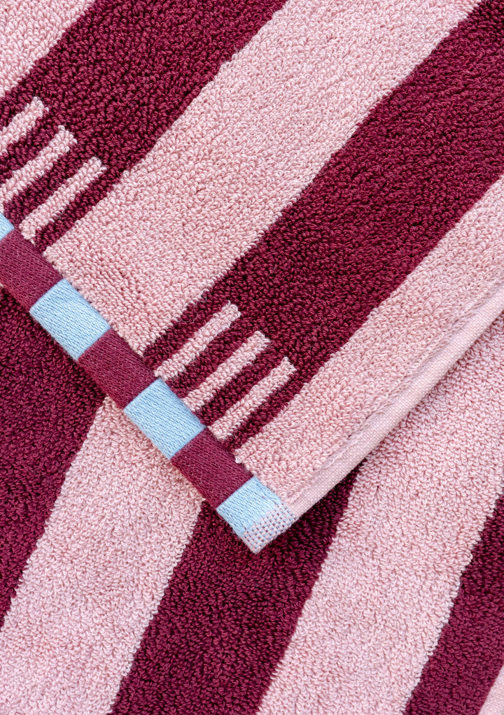 Cotton Towels in Pink Stripe